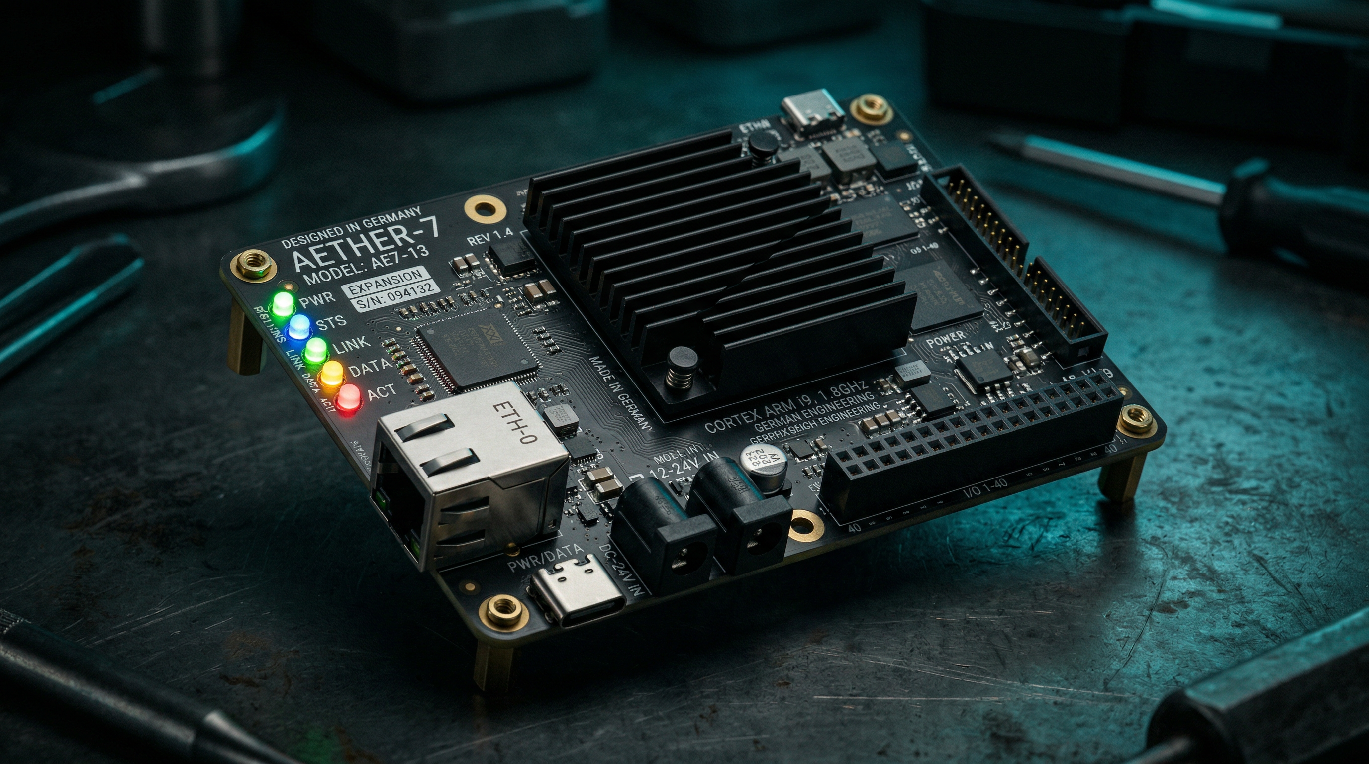 Zentriflux PI-Platine mit LED-Indikatoren